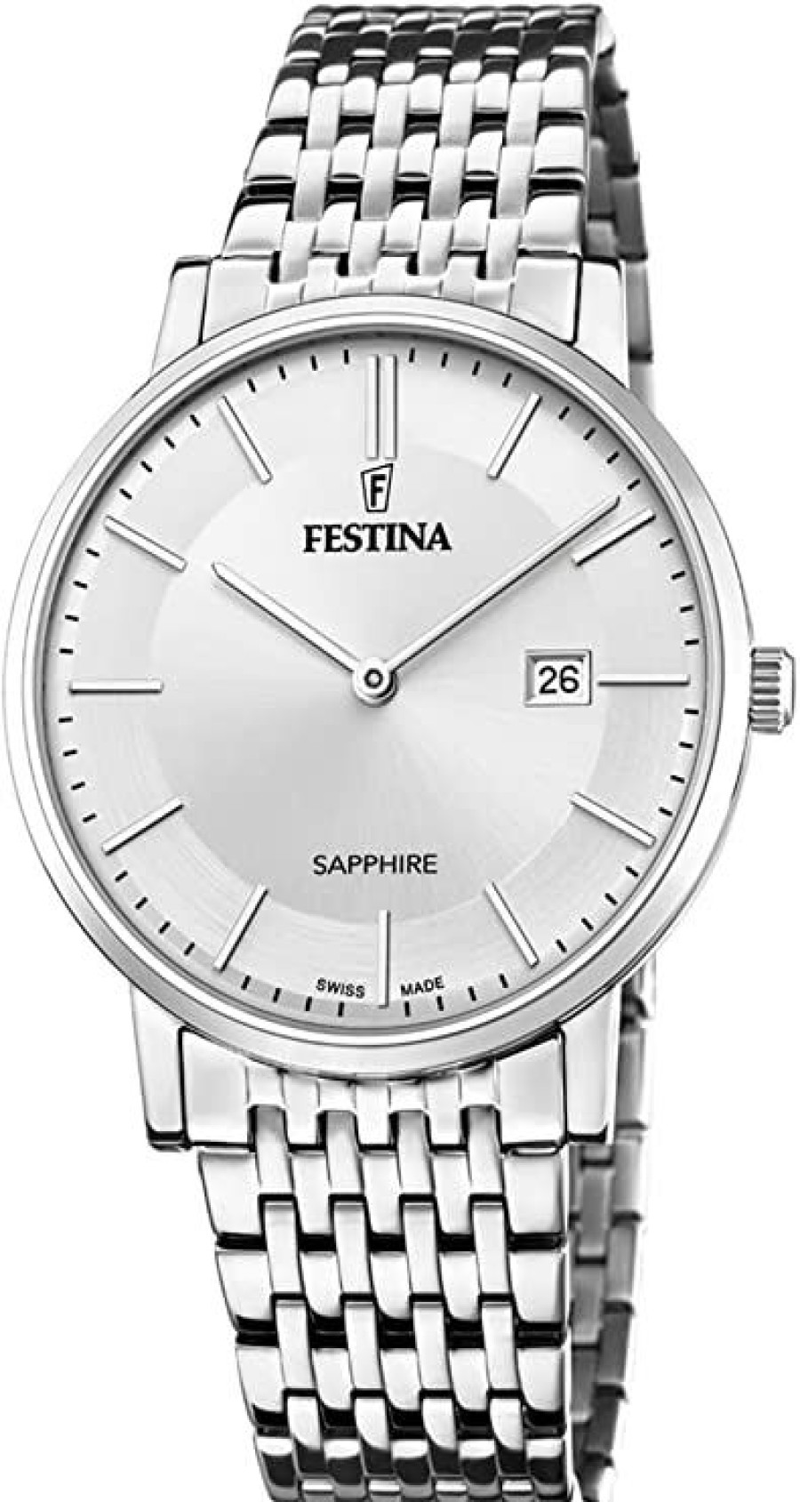 Festina Herrenuhr Safirglas Swissmade F20018/1 | Analoguhren