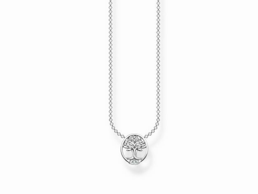 Thomas Sabo Thomas Sabo Damen Halskette Mit Lebensbaum Charm 45Cm Silber Scke150327 | Halsketten