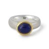 Campur Silberring "Icur" Mit 7X9Mm Lapis, 18Ct Vergoldet | Ringe