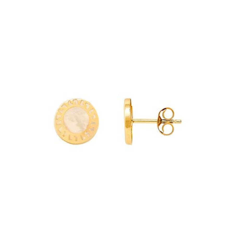 Xenox Xenox Damen Ohrstecker Mit Perlmutt 375Er Gelbgold Xg9K4162G | Ohrringe