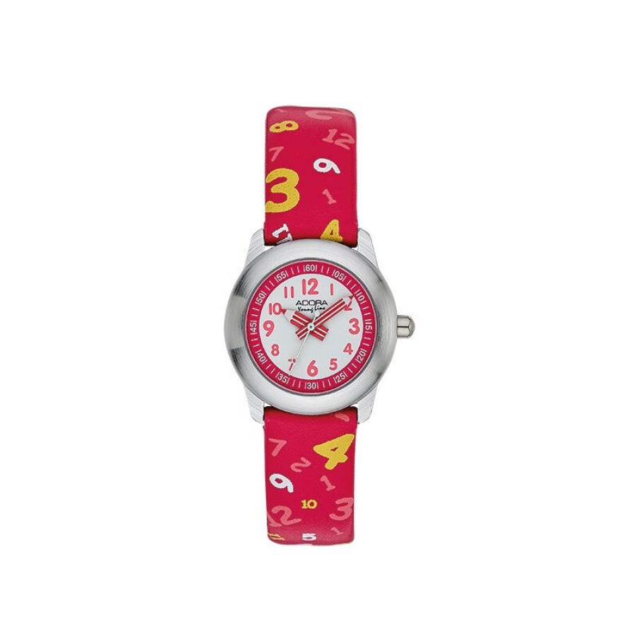 Adora Adora Young Line Kinder Analoguhr Mit Pink Kunststoff Armband 1-204262-001 | Analoguhren