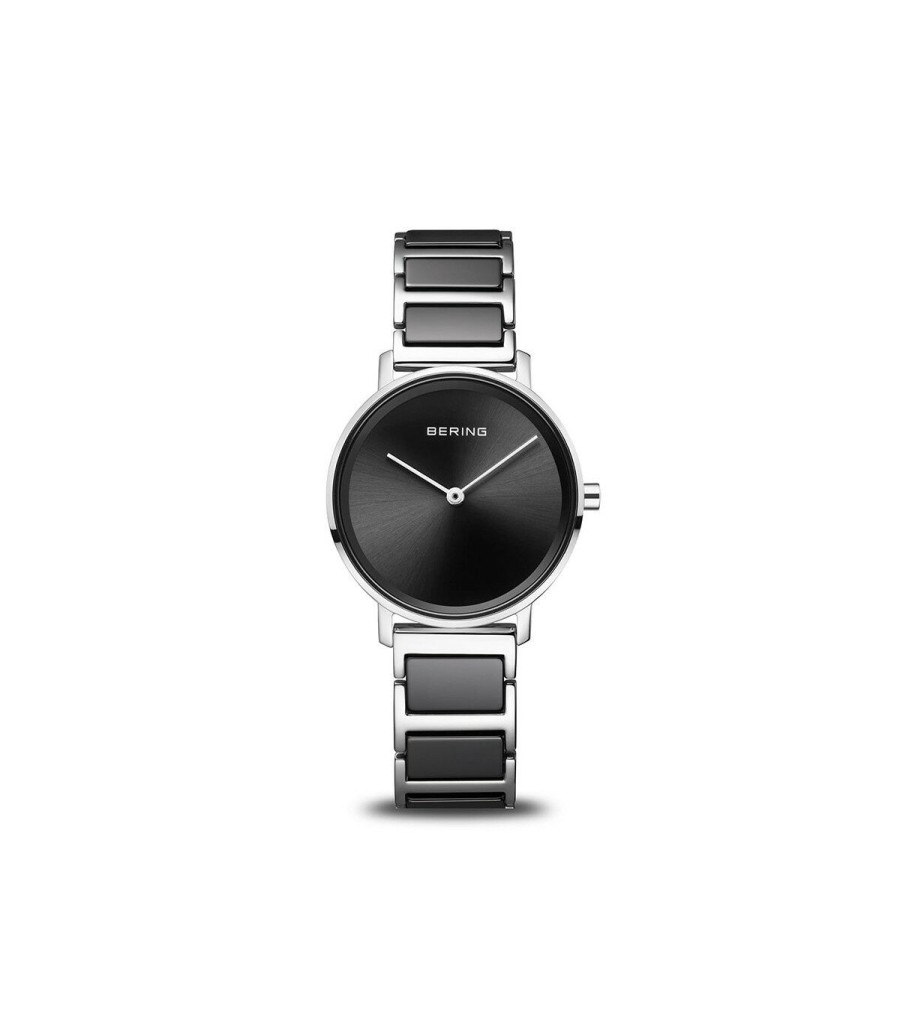 Bering Bering Damen Quarzuhr Ceramic Silver And Black 18531-742 | Analoguhren