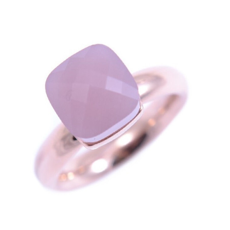 Qudo Qudo Damen Ring Firenze Mit Opal Altrosa Grose 54 Rosegold 610351 | Ringe