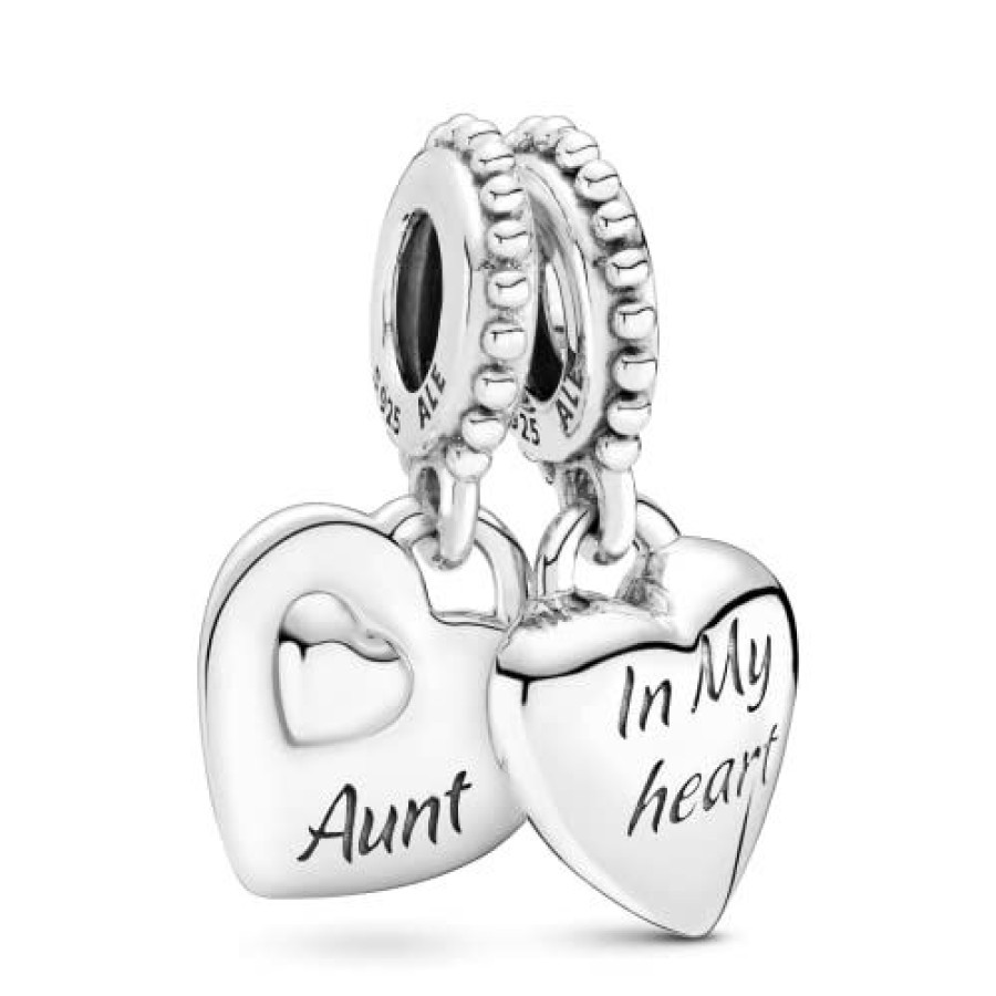 Pandora Charm Colgante Pandora Doble Tia Y Sobrina 799188C00 Mujer Plata | Charms & Anhanger