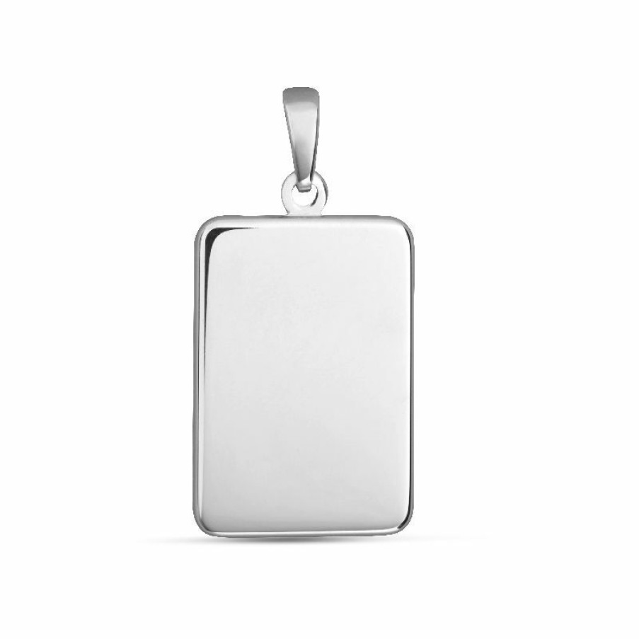 Dein-Juwelier Kollektion Uni Gravurplatte Silber 28.1008.R | Charms & Anhanger