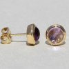 Campur Campur Silberohrstecker Mit Amethyst 6Mm, 18Ct Vergoldet Es1550Z | Ohrringe