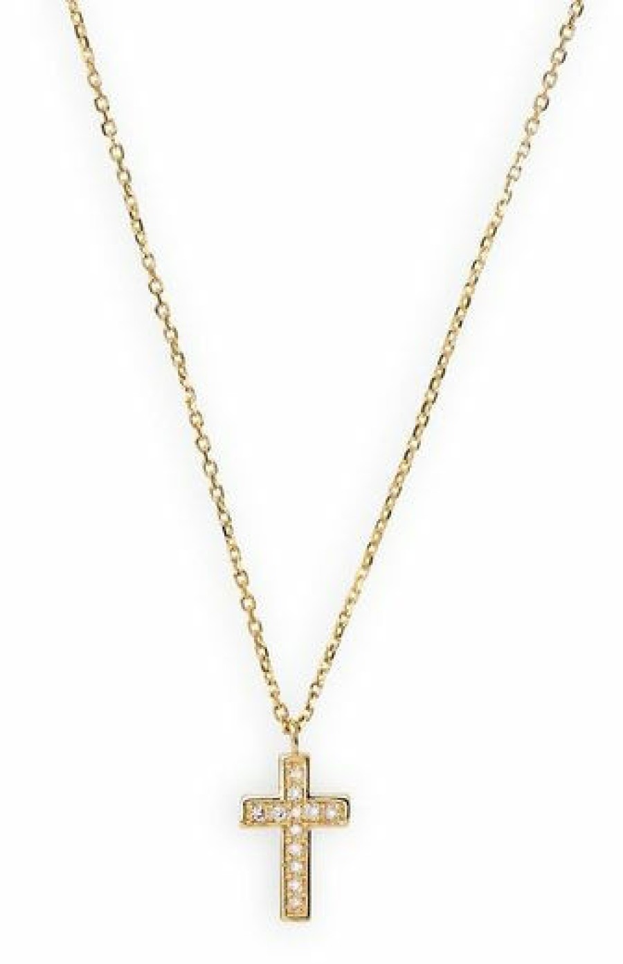 Xenox Xenox Damen Halskette Mit Kreuzanhanger Und Diamanten Gold Xg4413G | Halsketten