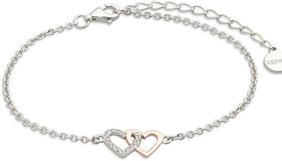 Xenox Xenox Damenarmband Love Story Verschlungene Herzen Zirkonia Silber Xs2929R | Armbander