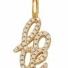 Xenox Xenox Damen Anhanger Love Mit Zirkonia Gold Xc5242G | Charms & Anhanger