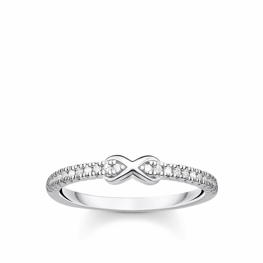 Thomas Sabo Thomas Sabo Ring Silber Vergoldet Weisse Steine Pave Gold Tr2358-414-14-54 | Ringe