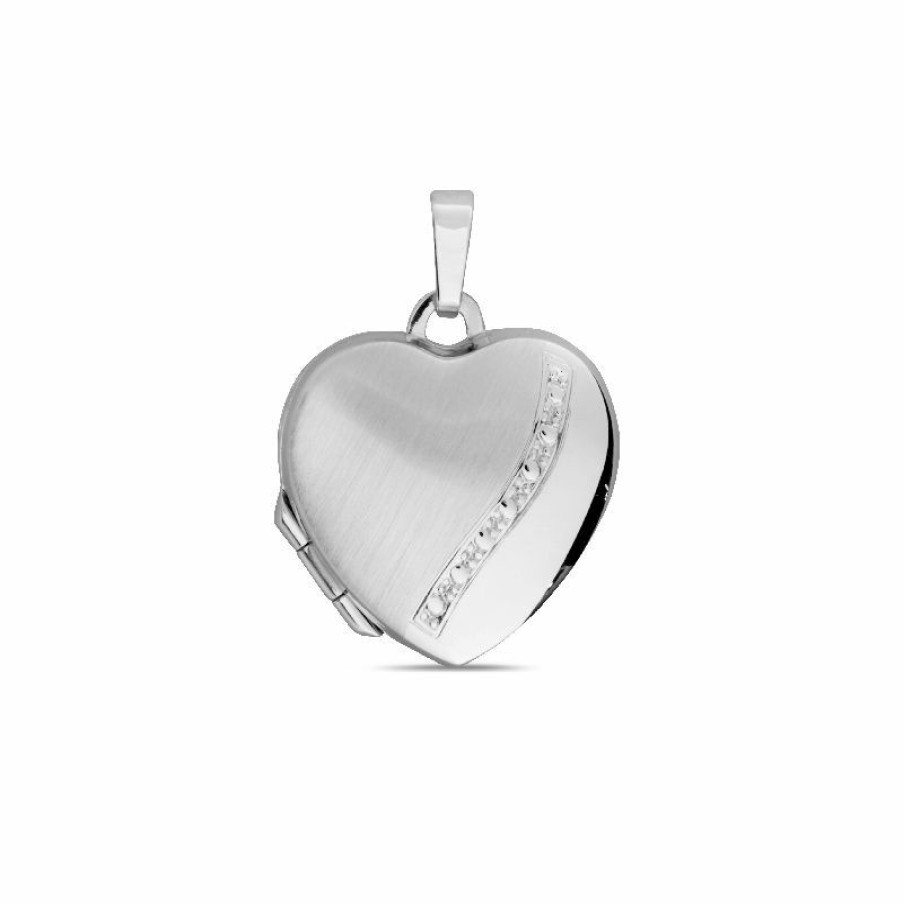 Dein-Juwelier Kollektion Damen Herz Medaillon Mit Zirkonia Silber 925 | Charms & Anhanger