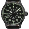 Laco Laco Herren Automatikuhr Fliegeruhr Bielefeld Mit Lederarmband Schwarz 861760.2 | Automatikuhren