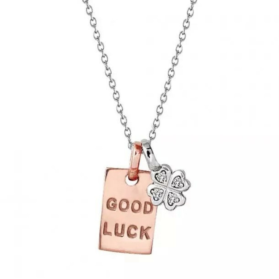 Xenox Xenox Damen Halskette Mit Anhanger Rosegold "Good Luck" Xs3724R | Halsketten