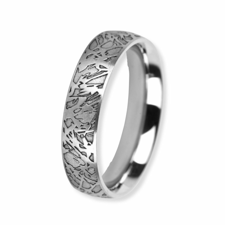 Ernstes Design Ernstes Design Damen Ring Grose 62 Graviert Breite 5Mm Silber R671.62 | Ringe