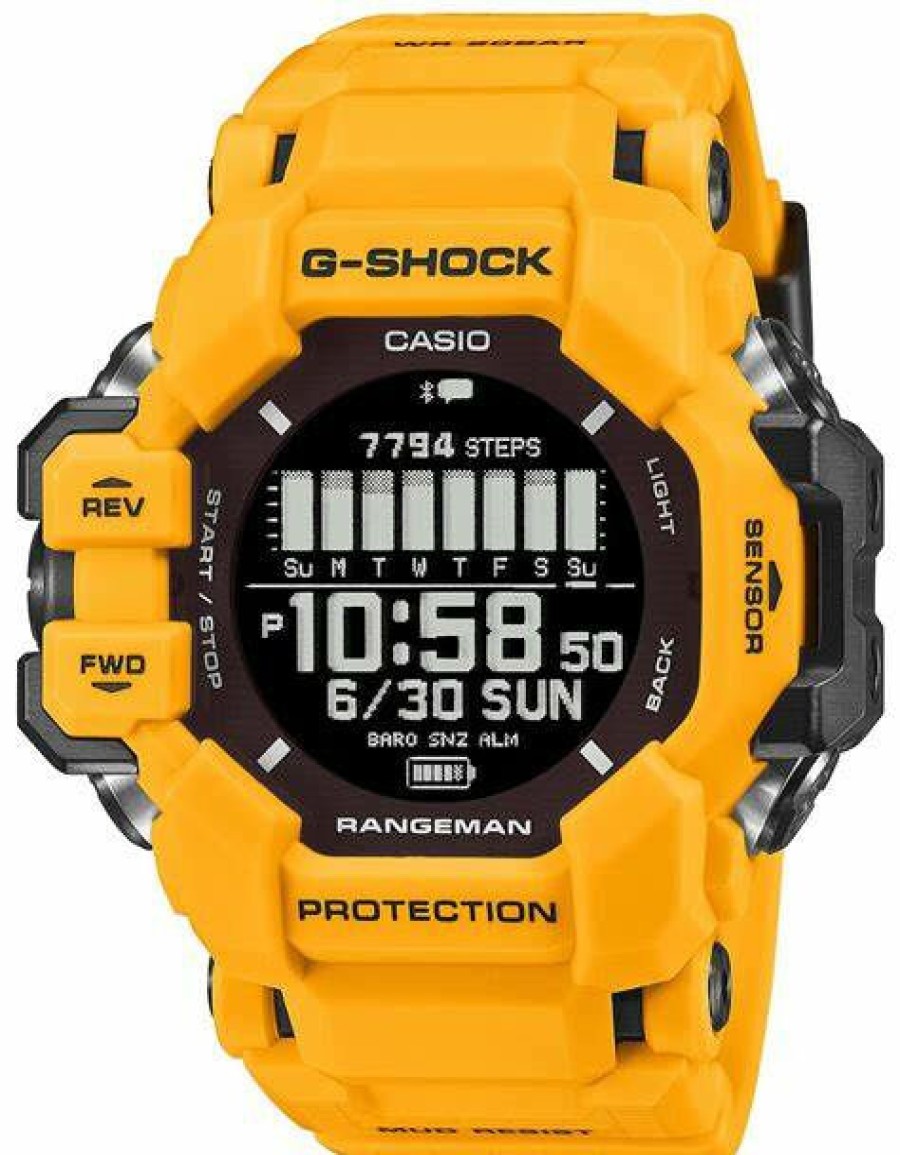 G-Shock G-Shock Herren Digitaluhr Solar Rangeman Mit Resinband Gelb Gpr-H1000-9Er | Digitaluhren