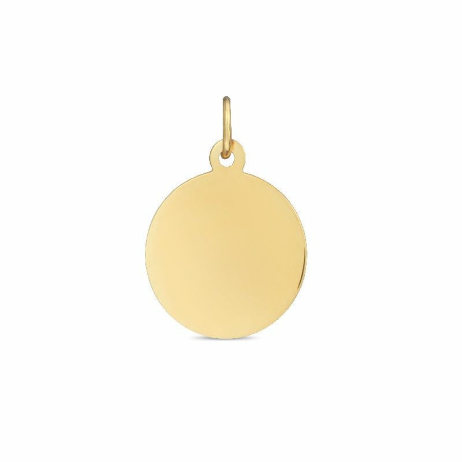 Dein-Juwelier Kollektion Uni Coin Anhanger Gravurplatte Gold 803.1116 | Charms & Anhanger