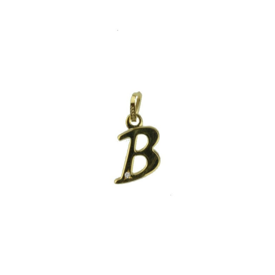 Dein-Juwelier Kollektion Damen Anhanger Buchstabe B Mit Zirkonia Stein Gold 803.1081.1 | Charms & Anhanger