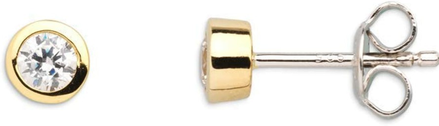 Xenox Xenox Damen Zirkonia Ohrstecker Zargenfassung Gold Xs7122G | Ohrringe