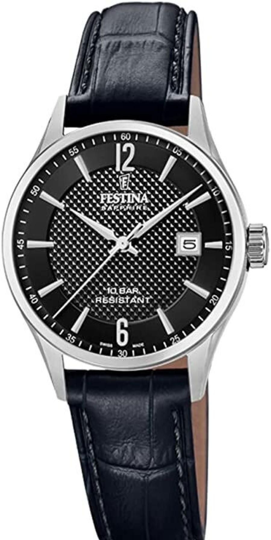 Festina Festina Damen Uhr F20009-4 Swiss Made Leder Quarz | Analoguhren