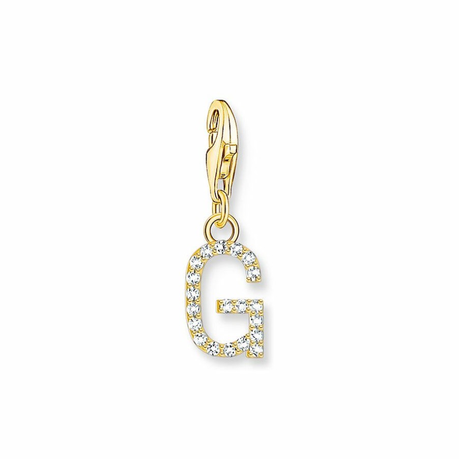 Thomas Sabo Thomas Sabo Damen Zirkonia Charm Buchstabe G Gelbgold 1970-414-14 | Charms & Anhanger