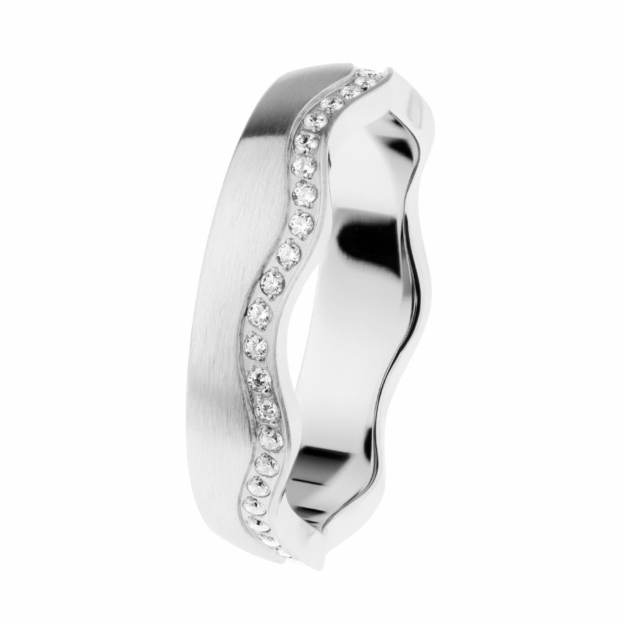 Ernstes Design Ernstes Design Damen Fingerring Zirkonia Ring Grose 57 Silber R577-57 | Ringe