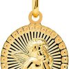 Xenox Xenox Damen Coin-Anhanger Schutzengel Gold Xg9K0054G | Charms & Anhanger