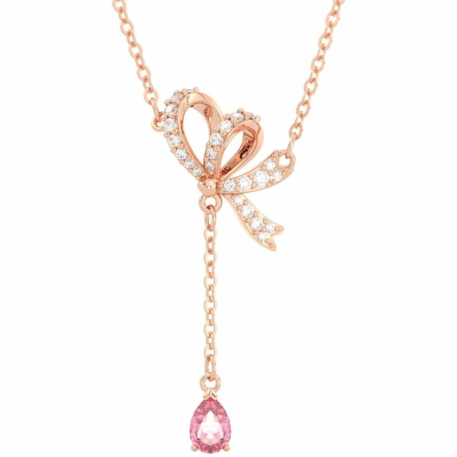 Swarovski Swarovski Damen Halskette Volta Y-Collier Mit Schleife Rosegold 5647569 | Halsketten