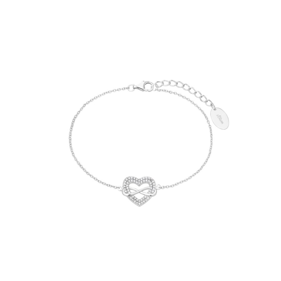 s.Oliver S.Oliver Damen Armband Herz Infinity 925Er Silber 2032844 | Armbander