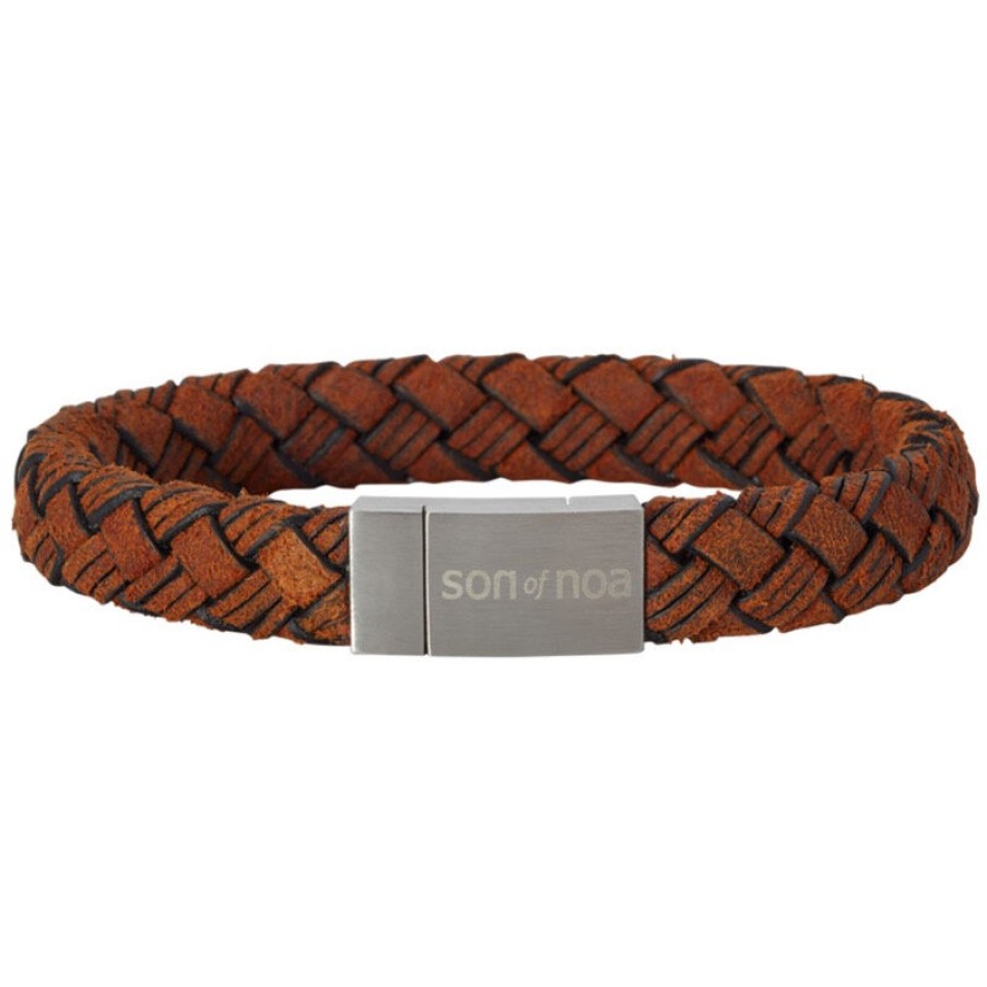 Son of Noa Son Of Noa Herren Armband Braunes Kalbsleder 897 003-Brown23 | Armbander