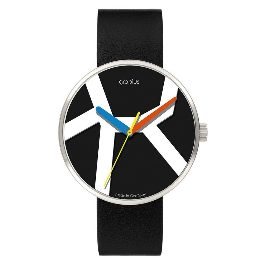 Walter Gropius Walter Gropius Uhr Move Lederband Schwarz Wg 011-02 | Analoguhren