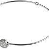 Ernstes Design Ernstes Design Damen Armreif Edelstahl Mit Stern Anhanger Silber A300 | Armbander