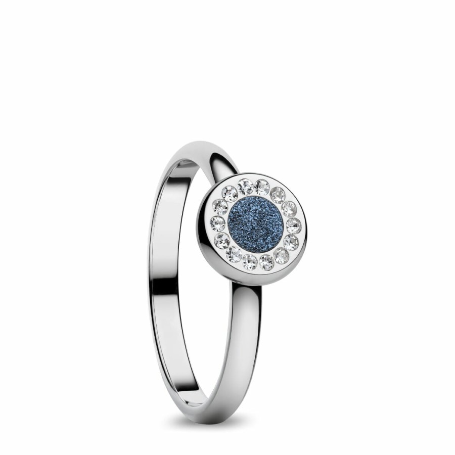 Bering Bering Damen Ring Arctic Symphony Blauer Stein Mit Zirkonia Silber 577-17 | Ringe