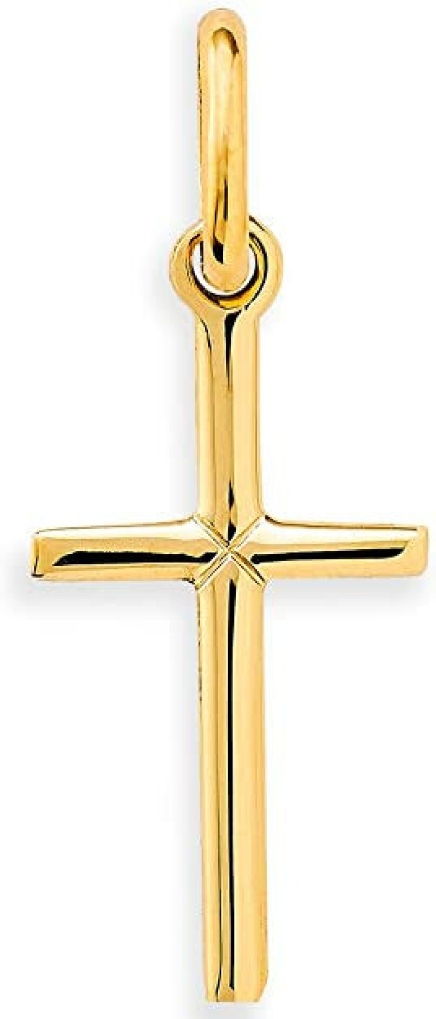 Xenox Xenox Damen 9K Gelbgold Kreuz-Anhanger In Goldfarben - Xg9K0075G | Charms & Anhanger