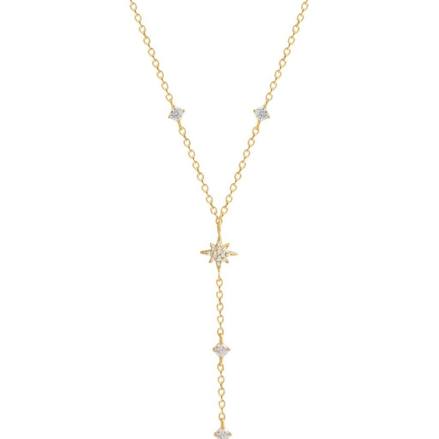 Xenox Xenox Damen Halskette Y-Kette Twinkle Mit Zirkonia Steinen Gold Xs91316G | Halsketten