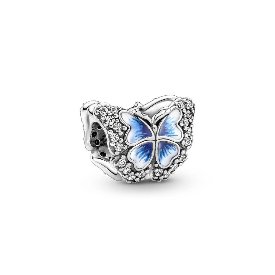 Pandora Pandora Damen Anhanger Charm Blue Butterfly Silber 790761C01 | Charms & Anhanger