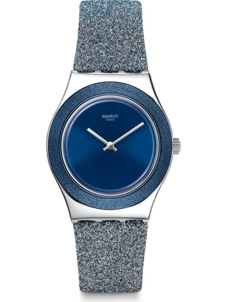 Swatch Swatch Damen Analoguhr Holiday Collection Blue Sparkle Yls221 | Analoguhren