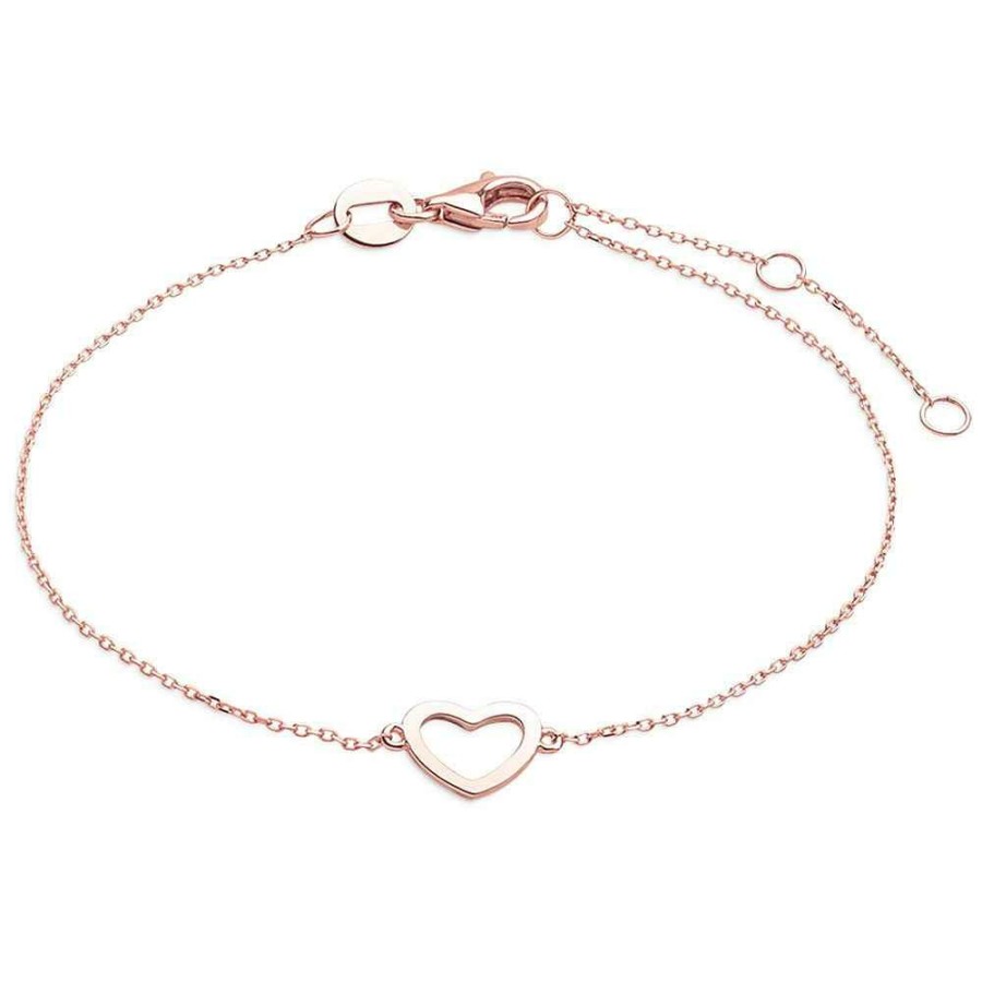 Xenox Xenox Damen Armband Heart Charm 18Cm Rosegold Xg4207R | Charms & Anhanger