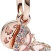 Pandora Pandora Moments Damen Charm Schmetterling Rosegold 782555C01 | Charms & Anhanger