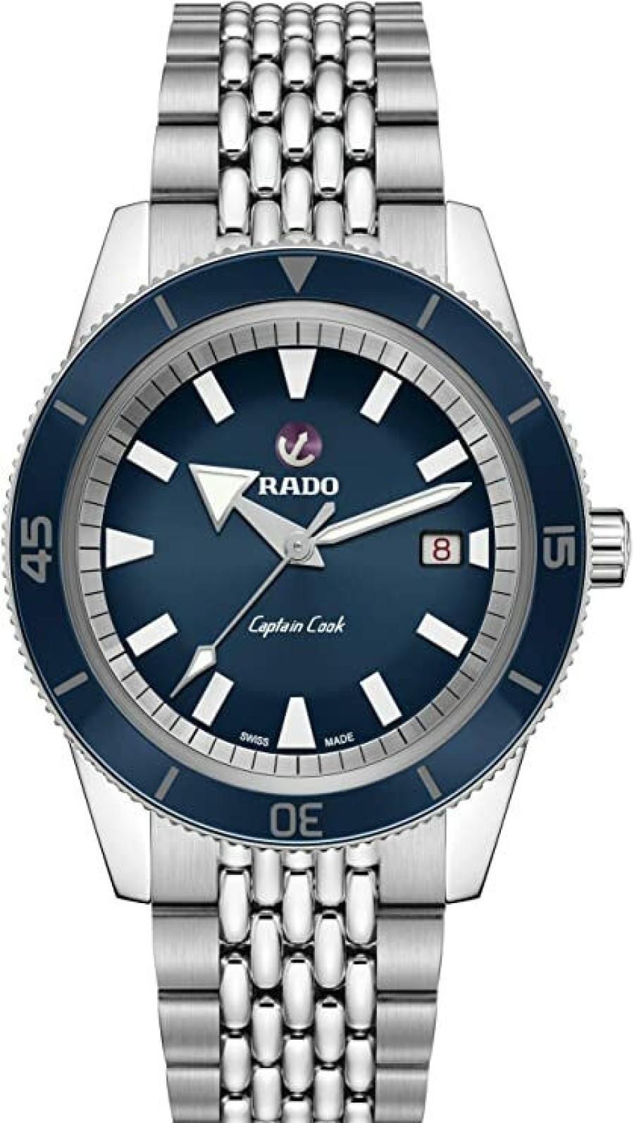 Rado Rado Captain Cook Herren-Armbanduhr 42Mm Armband Edelstahl Automatik R32505203 | Automatikuhren