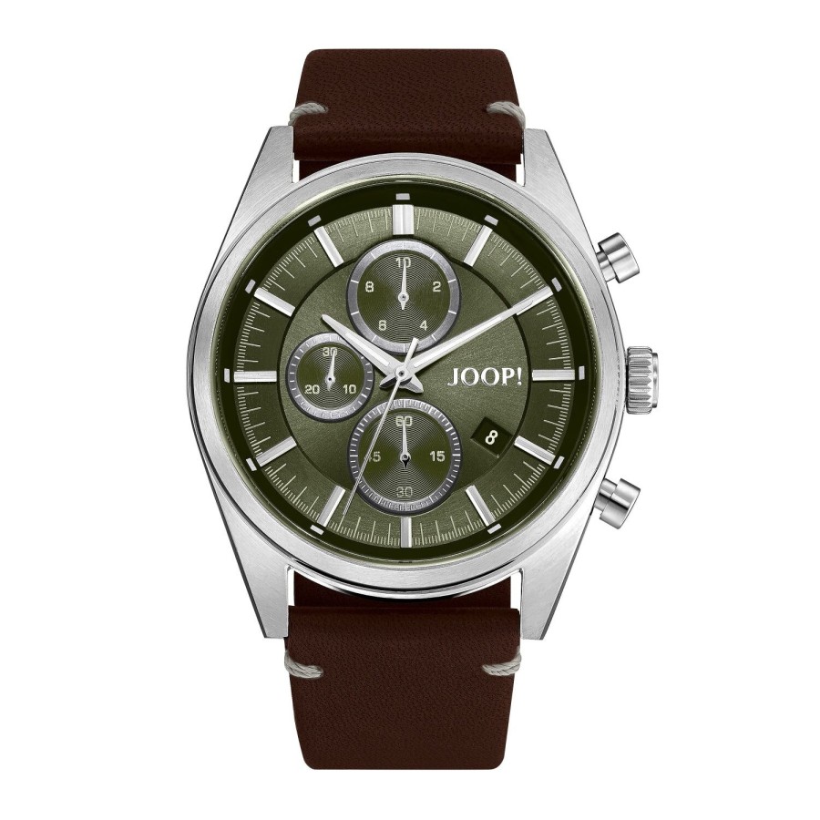 JOOP! Joop Herren Chronographuhr Mit Lederarmband Braun 2034583 | Chronographen