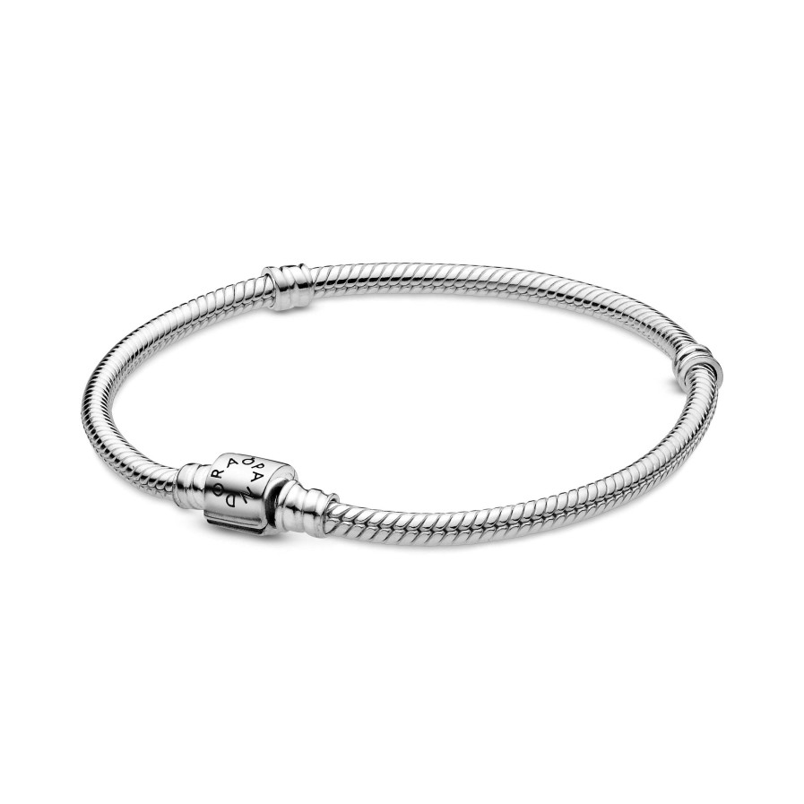 Pandora Pandora Schlangen-Gliederarmband Mit Zylinder-Verschluss In Sterling-Silber | Armbander