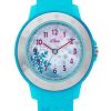 s.Oliver S.Oliver Kinder Analoguhr Schneeflocke Mit Kunststoffarmband Blau So-3913-Pq | Analoguhren