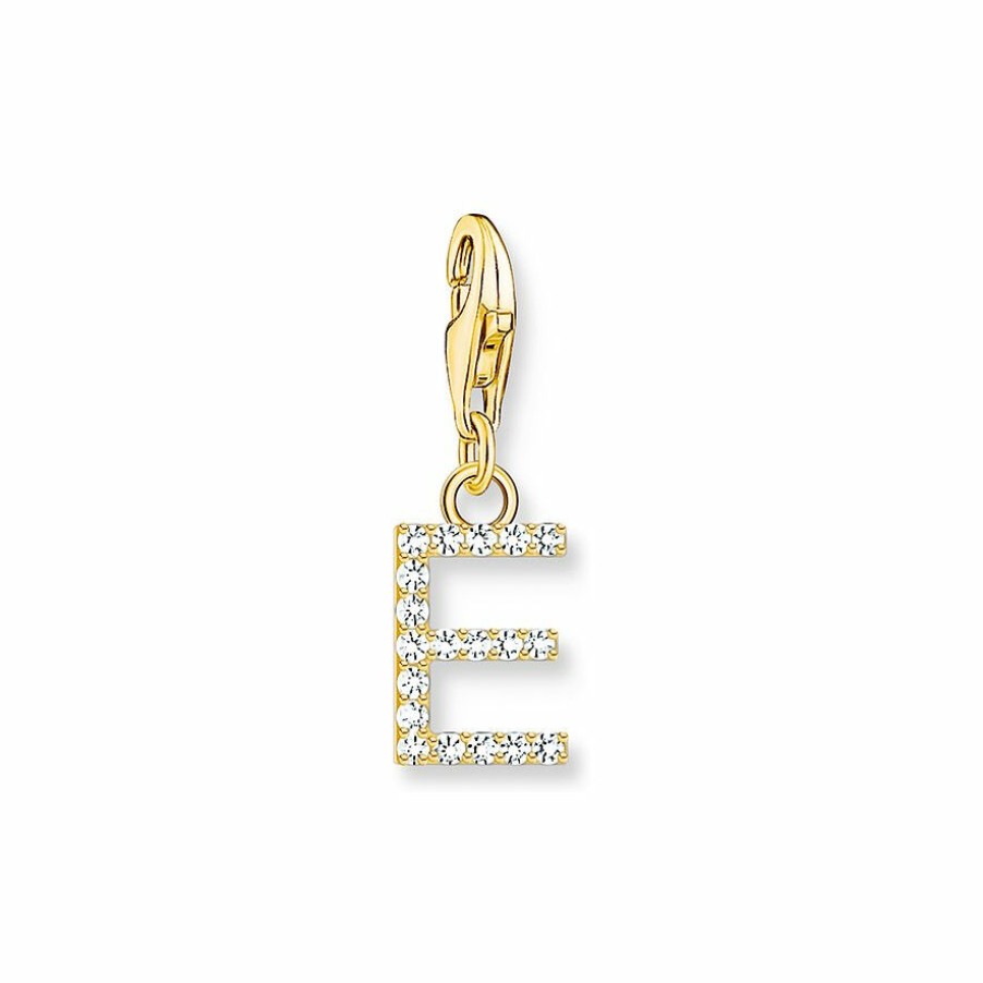 Thomas Sabo Thomas Sabo Damen Zirkonia Charm Buchstabe E Gelbgold 1968-414-14 | Charms & Anhanger