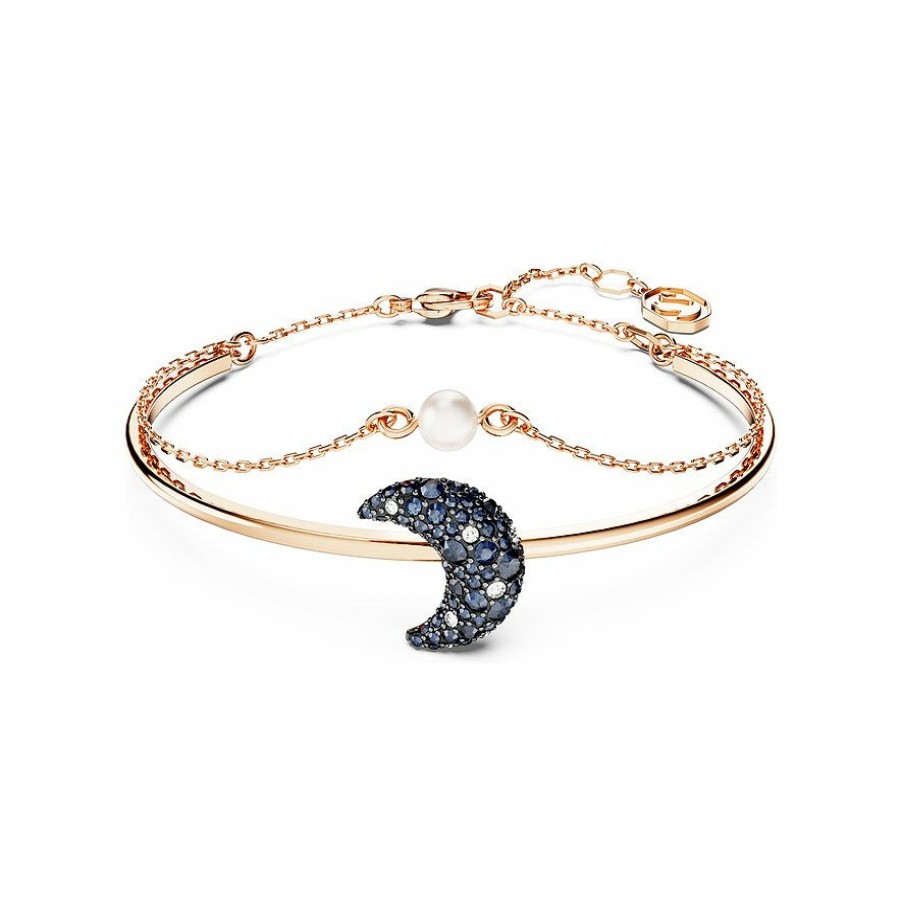 Swarovski Swarovski Damen Armreif Luna Grose M Rosegold 5671586 | Armbander