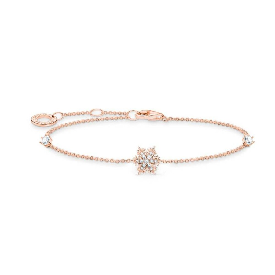 Thomas Sabo Thomas Sabo Damen Armband Schneeflocke Mit Weisen Steinen A2082 | Armbander