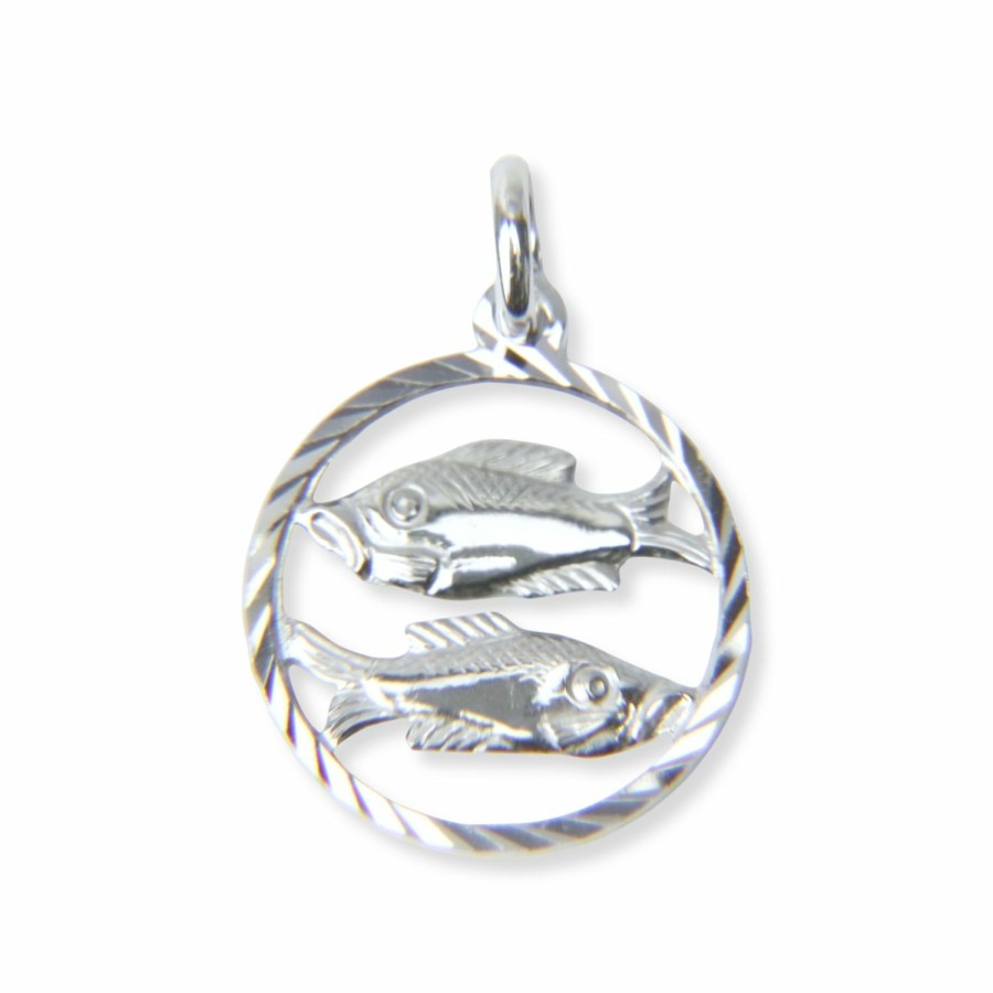 Dein-Juwelier Kollektion Uni Anhanger Sternzeichen Fische 15Mm Silber 28.1241.R | Charms & Anhanger