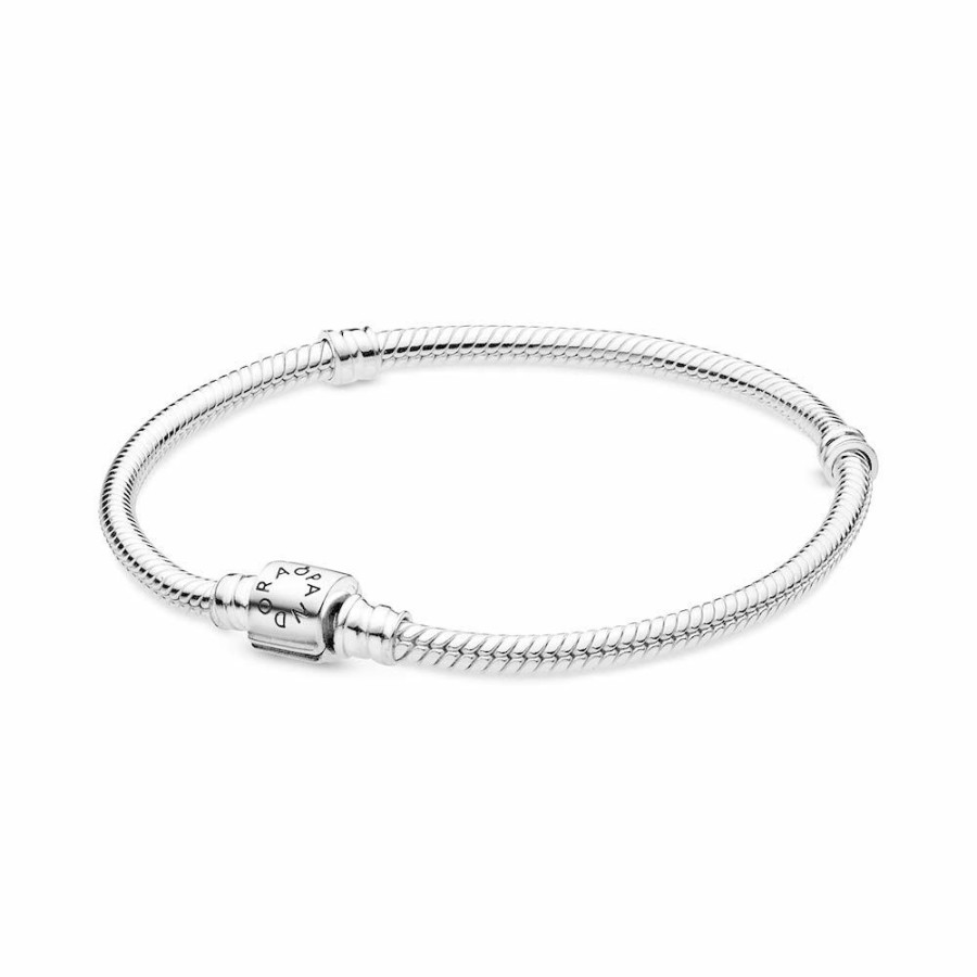 Pandora Pandora Schlangen-Gliederarmband Mit Zylinder-Verschluss In Sterling-Silber | Armbander