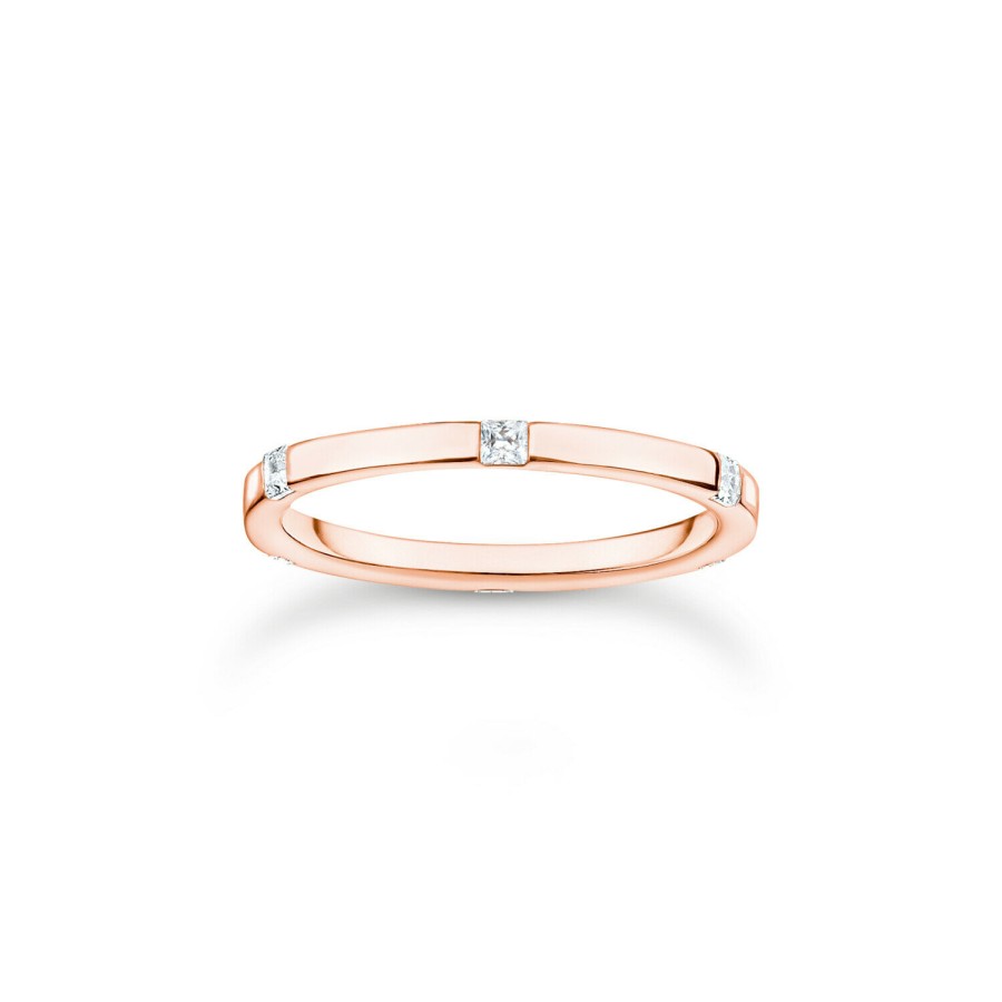 Thomas Sabo Thomas Sabo Damen Ring Mit Zirkonia Grose 54 Rosegold Tr2396-416-14-54 | Ringe