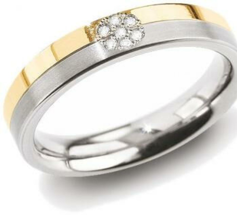 Boccia Boccia Titanium Damen Ring Mit Diamanten Bicolor 0129-0650 | Ringe