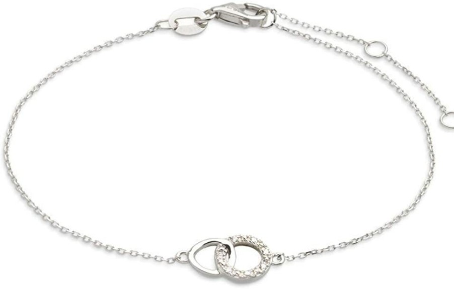 Xenox Xenox Damen Diamant Armband Umschlungene Kreise Silber Xg4409 | Armbander